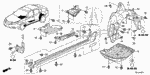 74511TK5A00 - Interior/Bumper: COVER, R. MIDDLE FLOOR (LOWER) for Acura Image