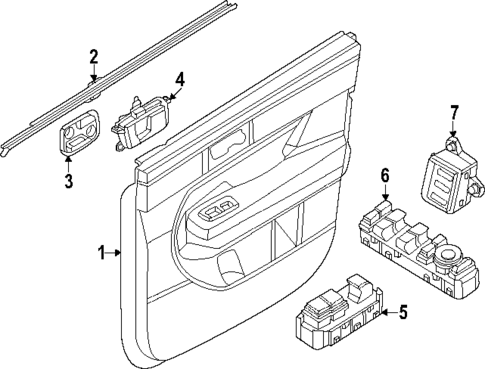 Interior Trim - Front Door for 2025 Hyundai Santa Fe #0