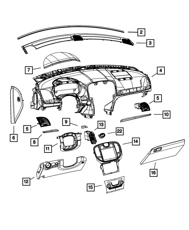 68138344AA - Interior Trim: Instrument Panel Seal for Mopar Image