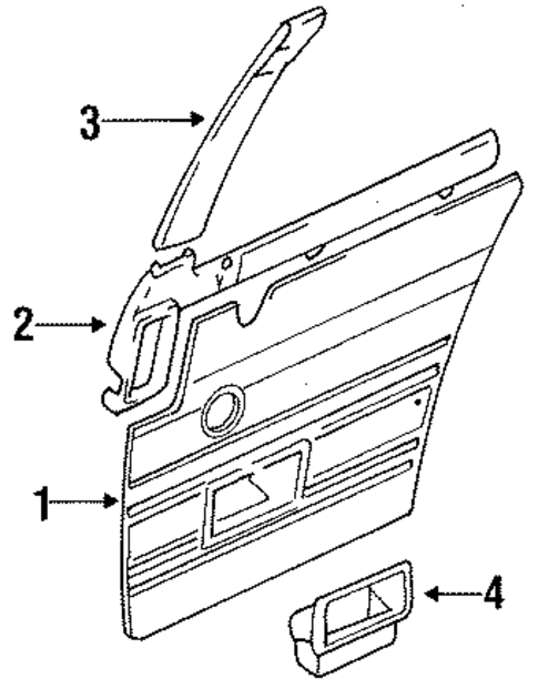 Interior Trim - Rear Door for 1986 Nissan Stanza #0