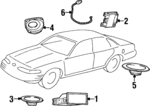 F4AZ18806B - Body: Radio for Ford: Crown Victoria | Lincoln: Town Car | Mercury: Grand Marquis Image