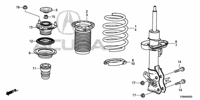Front Shock Absorber for 2013 Acura ILX #0
