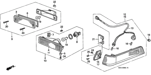 Front Combination Light for 1986 Honda Accord #0