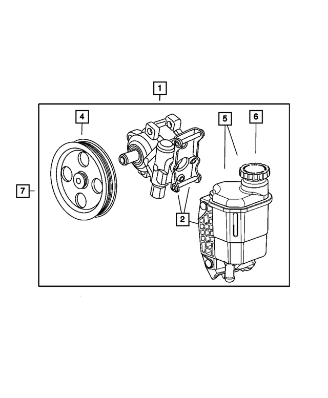 55398769AB - : Power Steering With Pulley Pump Assembly for Mopar Image