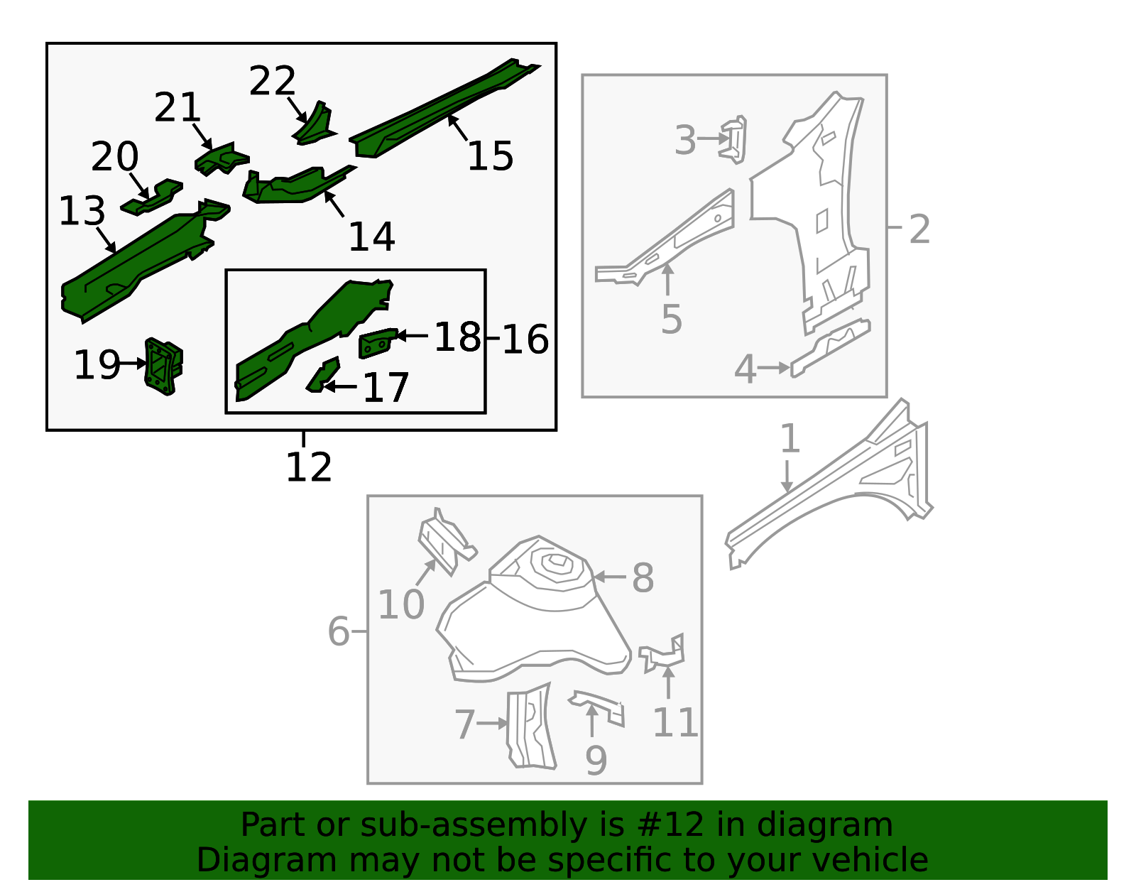 Side Member 2015-2021 Volkswagen Side Member Assembly 5Q0-803-092-P | OEM Parts Online