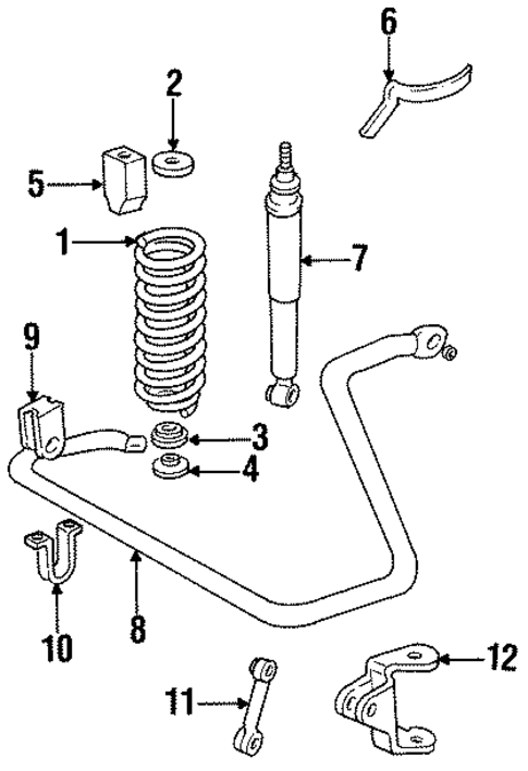 Stabilizer Bar & Components for 1995 Mazda B3000 #0