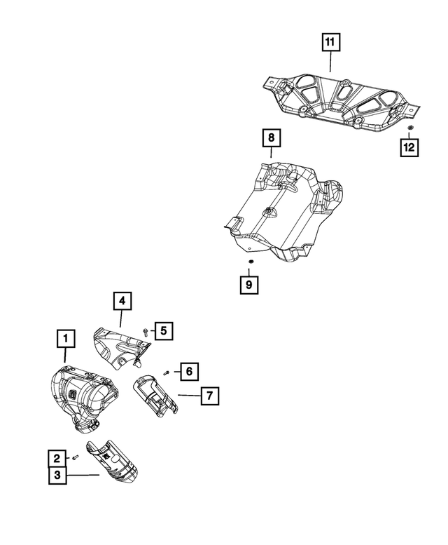 68319313AA - Exhaust: Exhaust Shield for Mopar Image