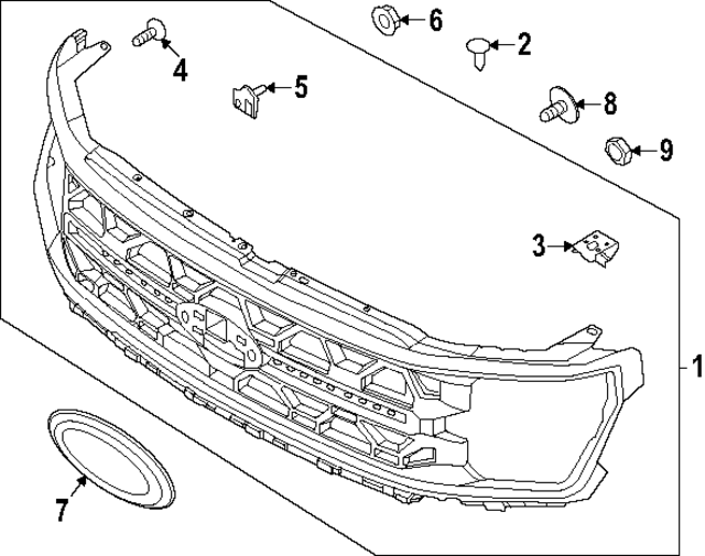 RL3Z8200MD - Body: Grille for Ford Image