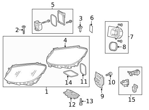 Headlamp Components for 2016 Mercedes-Benz C450 AMG #0