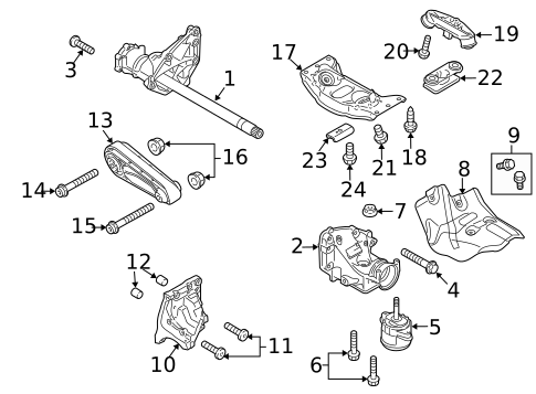 Engine & Trans Mounting for 2017 Porsche Cayenne #4