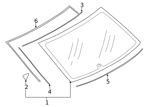 Glass & Hardware - Back for 2021 Subaru Legacy #0