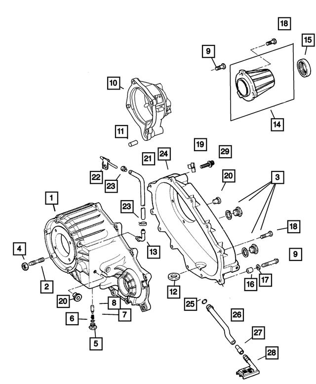 53008550 - Transfer Case Model 244 [DHV]: Clip for Mopar Image