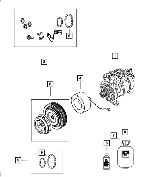 Air Conditioner Compressor and Mounting for 2023 Dodge Charger #0