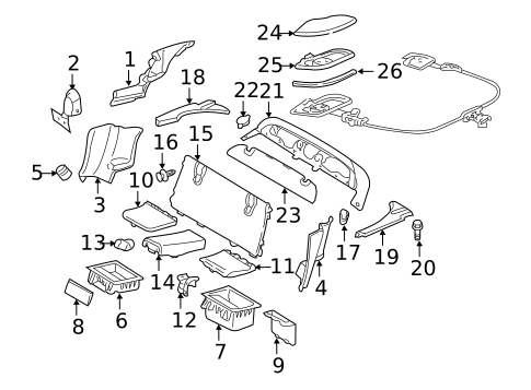 Interior Trim - Quarter Panels for 2011 Mercedes-Benz SL 550 #0