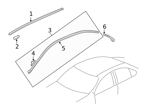 Exterior Trim - Roof for 1999 Acura TL #0