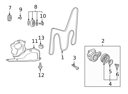 Belts & Pulleys for 2007 Saab 9-5 #0