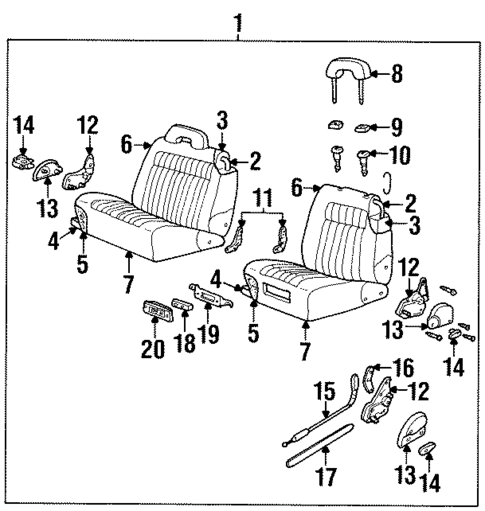 Power Seats for 1994 Chevrolet K1500 Pickup #1