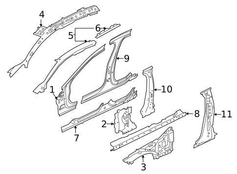 Hinge Pillar for 2017 Jaguar XF #0