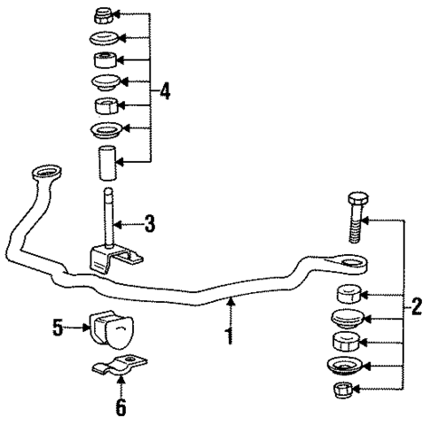 Stabilizer Bar & Components for 1990 Dodge Colt #0