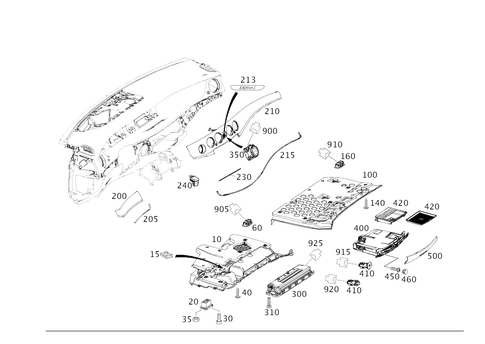 Detachable Components, Instrument Panel for 2020 Mercedes-Benz S65 AMG #0