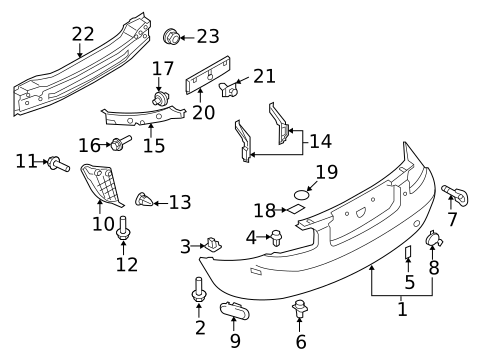 Bumper & Components - Rear for 2008 Mazda MX-5 Miata #0