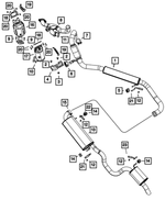 68210982AC - Exhaust: Exhaust Crossunder Pipe for Mopar Image