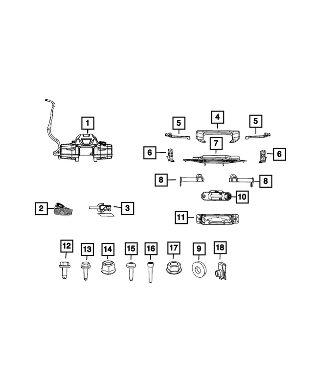 68541813AC - Frame, Bumper and Fascia: Power Winch for Jeep: Gladiator, Wrangler Image