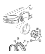 4782793AB - Wheels, Covers and Jacks: Steel Wheel for Mopar Image
