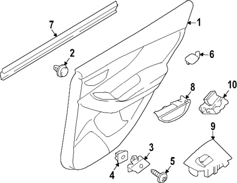 Rear Door for 2024 Subaru Crosstrek #2