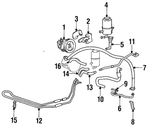 Pump & Hoses for 1992 Mitsubishi Eclipse #0