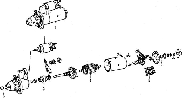 55911023DX - Unclassified: Starter for Volkswagen: Rabbit, Rabbit Convertible, Scirocco Image