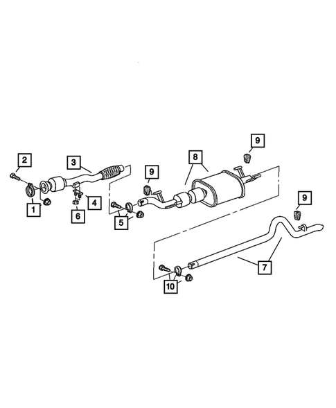 Exhaust System for 2006 Dodge Sprinter 3500 #0