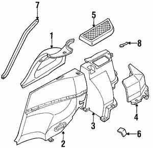 Interior Trim - Quarter Panels for 1993 Nissan 300ZX | Parts