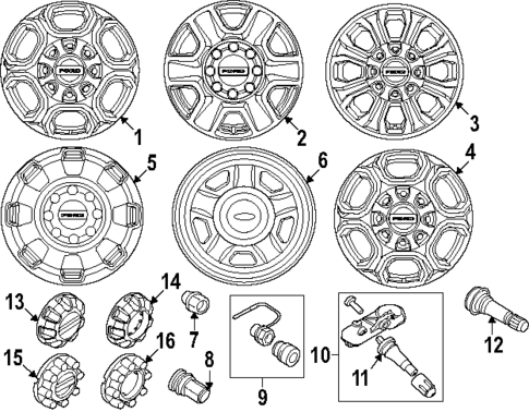 Wheels for 2024 Ford F-350 Super Duty #0