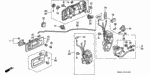 72110SM4A01 - : Lock Assembly, R Front Passive Belt for Honda Image