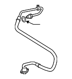 7P0422893AC - Steering: Power Steering Pressure Hose for Volkswagen: Touareg Image