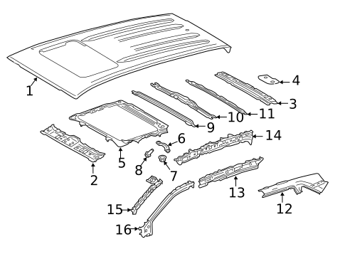 Roof & Components for 2022 Toyota RAV4 #4