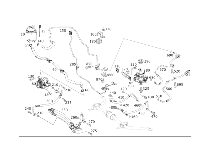 1663201372 - : Oil High-Pressure Line for Mercedes-Benz Image