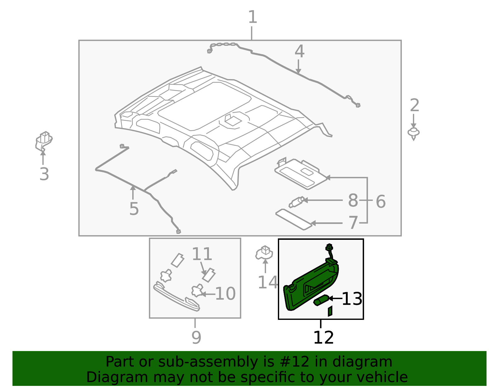 2009-2013 Mazda 6 Sun-Visor GS3L-69-320E-75 | OEM Parts Online