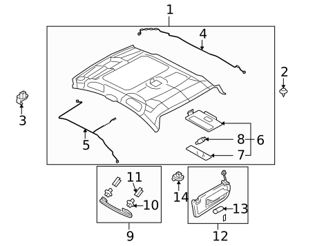 Interior Trim - Roof for 2012 Mazda 6 #0