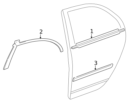 Exterior Trim - Rear Door for 2008 Toyota Corolla #0