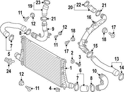 Intercooler for 2025 Volkswagen Atlas Cross Sport #0