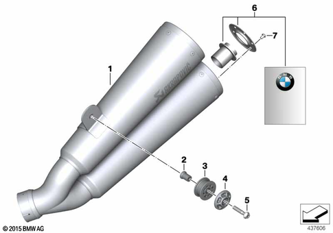 Exhaust System Parts with Mounts for 2021 BMW-Motorrad R nineT #4