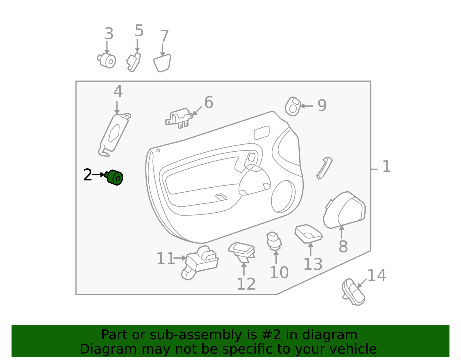 11548932 Door Trim Panel Upper Retainer 11519032 GM | GMPartsDirect.com