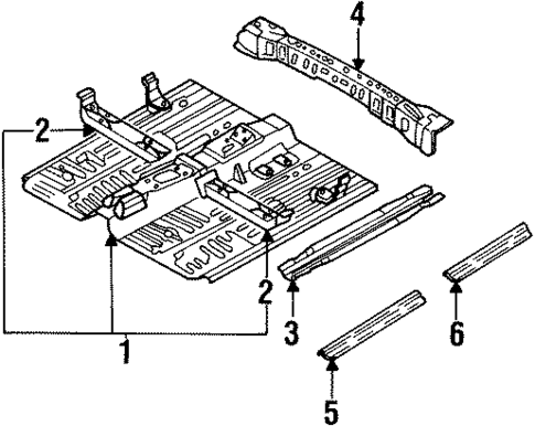 Floor & Rails for 1993 Mazda 626 #0