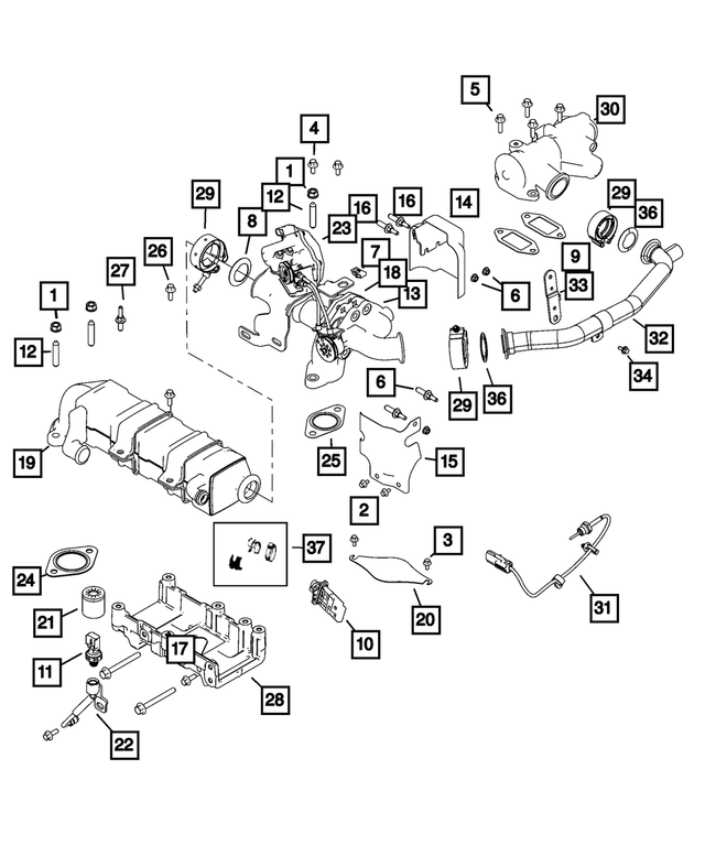 4762048 - Emission Controls: Hex Flange Head Screw for Mopar Image