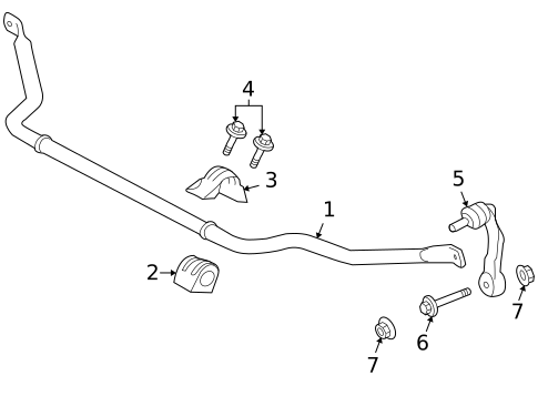 Stabilizer Bar & Components for 2010 Jaguar XF #1