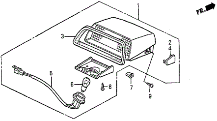 High Mount Stop Light for 1986 Honda Prelude #0