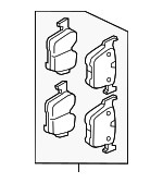 LR160460 - : 2020-2025 Land Rover - Disc Brake Pad Set for Land Rover: Discovery Sport, Range Rover Evoque Image