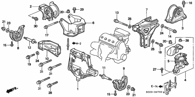 Engine Mount (MT) for 1997 Honda Civic #0